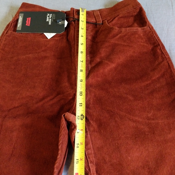 Levi's 70's High Rise Flare Corduroy Jeans Pants - Picture 10 of 14